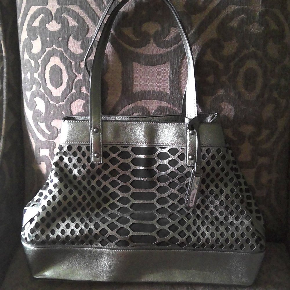 NWOT Joe's Jeans Metallic Gray Addison Bag